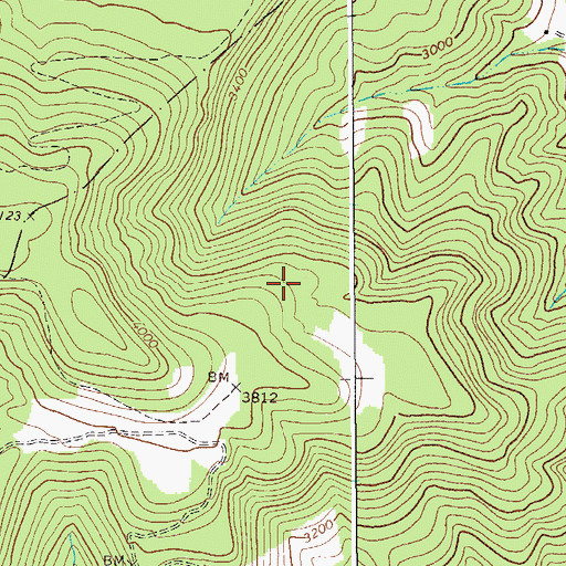 Topographic Map of Little Levels District, WV