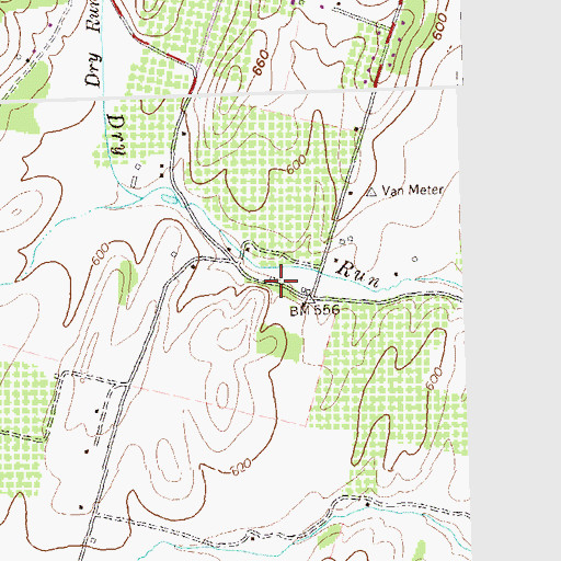 Topographic Map of Norborne District, WV
