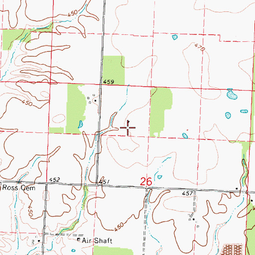 Topographic Map of Du Quoin Number 4 Election Precinct, IL