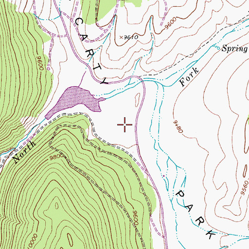 Topographic Map of McCarty Park, CO