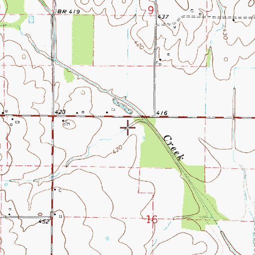 Topographic Map of Salem Number 1 Election Precinct, IL