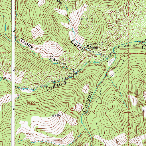 Topographic Map of Tracy Canyon, CO