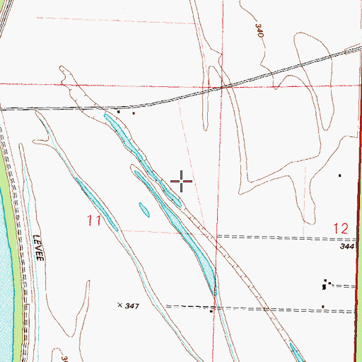 Topographic Map of Union District Number 1 Election Precinct (historical), IL