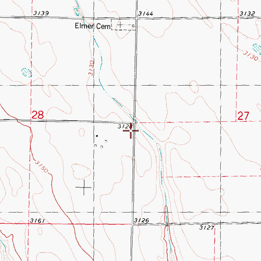 Topographic Map of Antelope Election Precinct, NE