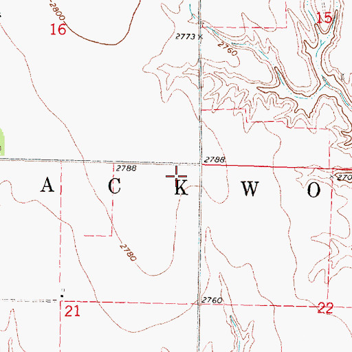 Topographic Map of Blackwood Election Precinct, NE