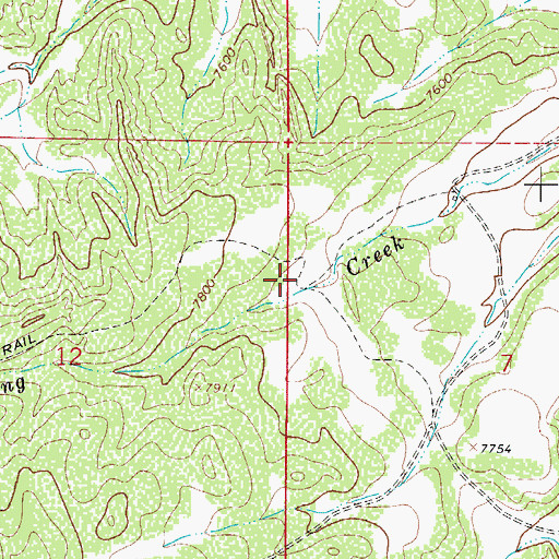 Topographic Map of Rilling Canyon, CO
