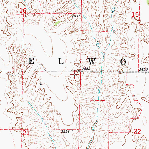 Topographic Map of Elwood 7-23 Election Precinct, NE