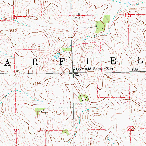 Topographic Map of Garfield Election Precinct, NE