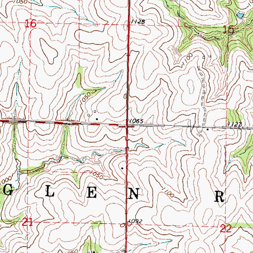 Topographic Map of Glen Rock Election Precinct, NE
