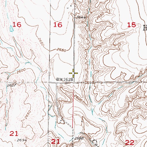 Topographic Map of Harrison Election Precinct, NE