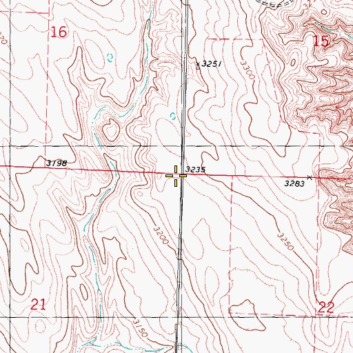 Topographic Map of High Ridge Election Precinct, NE