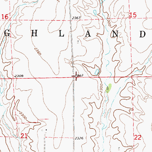 Topographic Map of Highland Election Precinct, NE