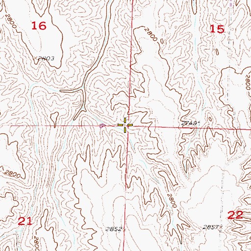 Topographic Map of Laws Election Precinct, NE