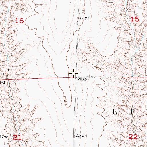Topographic Map of Lincoln Election Precinct, NE