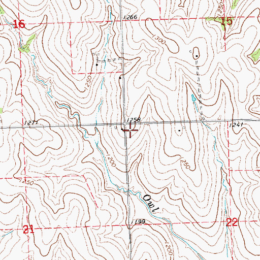 Topographic Map of North Russell Election Precinct, NE