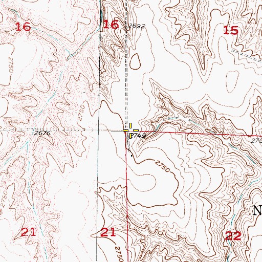 Topographic Map of North Star Election Precinct, NE
