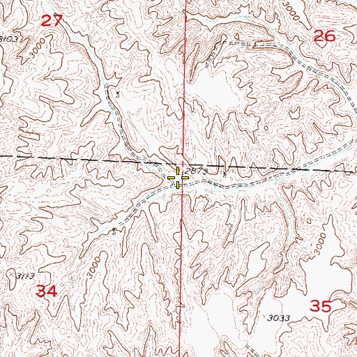 Topographic Map of Payne Election Precinct (historical), NE