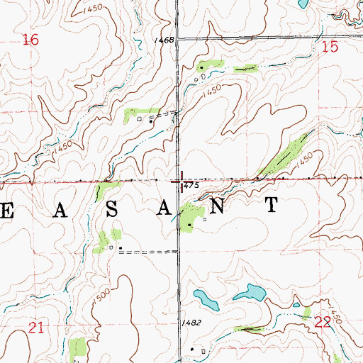 Topographic Map of Pleasant Hill Election Precinct, NE