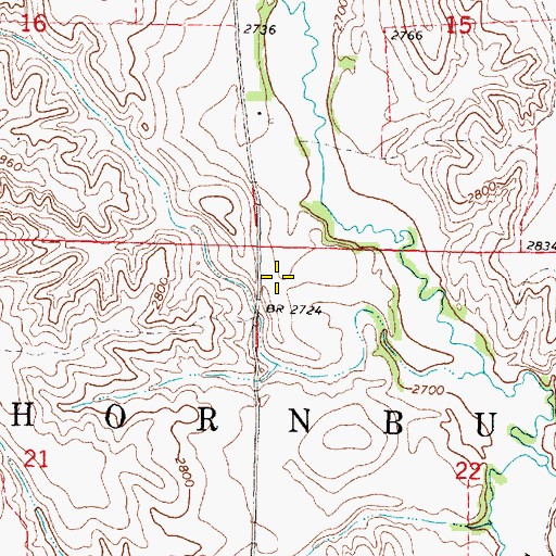 Topographic Map of Thornburg Election Precinct, NE