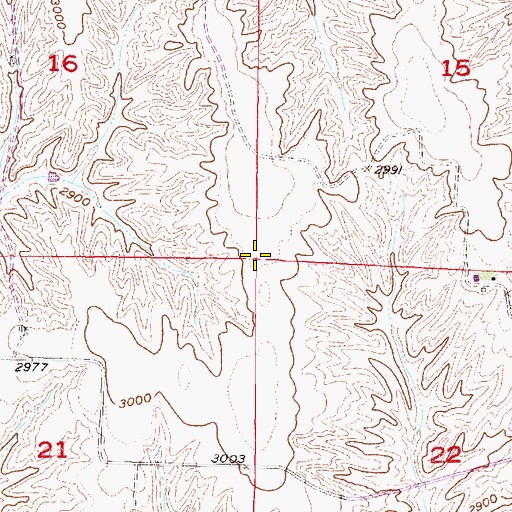 Topographic Map of Weaver Election Precinct, NE