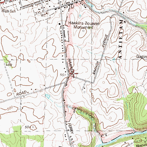 Topographic Map of District 1, Sharpsburg, MD