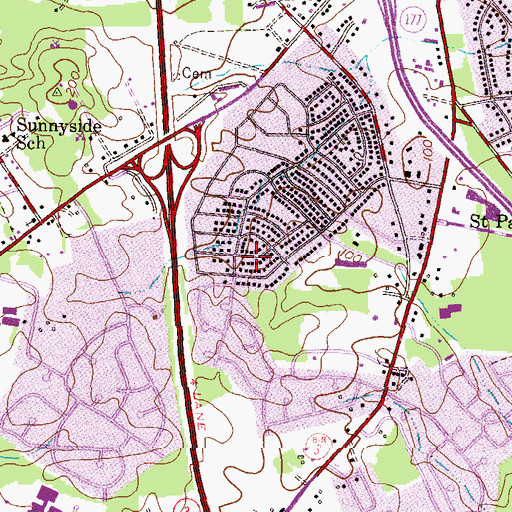Topographic Map of District 2, MD