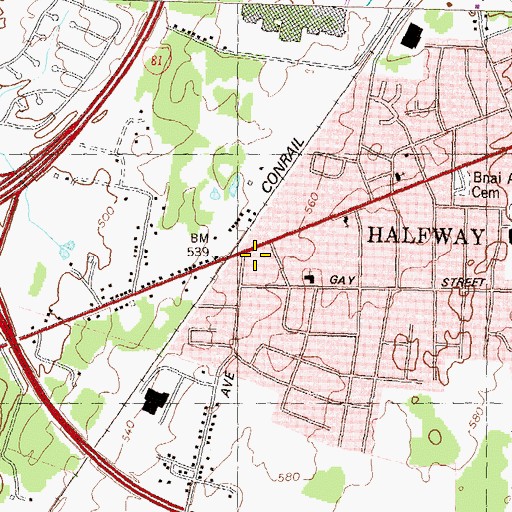 Topographic Map of District 26, Halfway, MD
