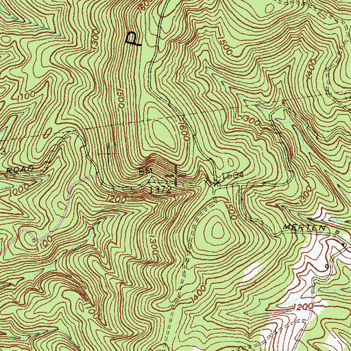 Topographic Map of District 3, Flintstone, MD