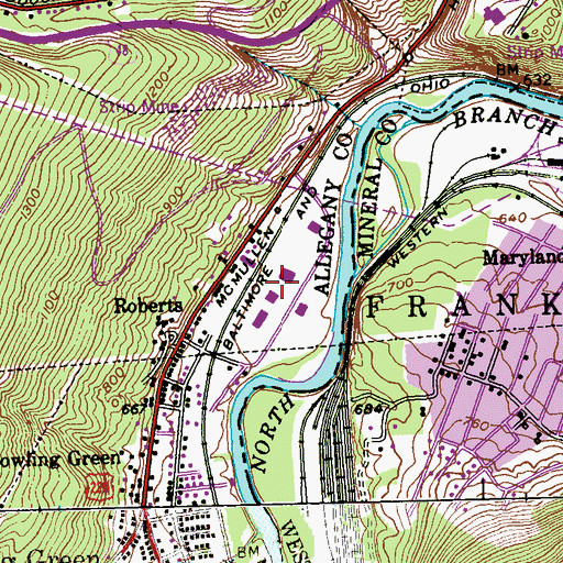 Topographic Map of District 6, Potomac River (historical), MD
