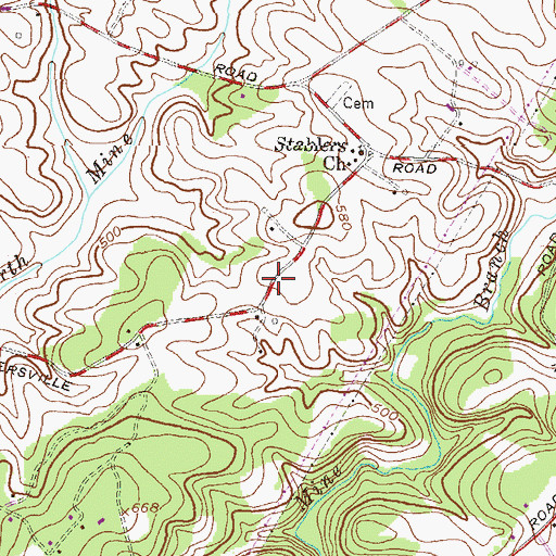 Topographic Map of District 7, MD
