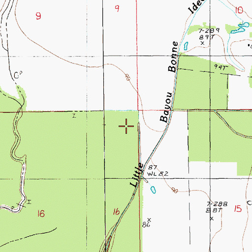 Topographic Map of Parish Governing Authority District 2, LA