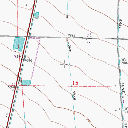 Topographic Map of West Lone Star Lateral, CO