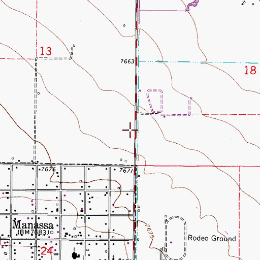 Topographic Map of Manassa Eastfield Ditch, CO