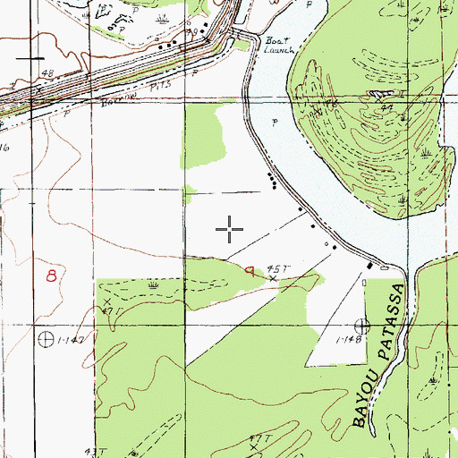 Topographic Map of Parish Governing Authority District 7, LA