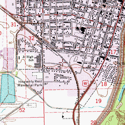 Topographic Map of Parish Governing Authority District 7, LA