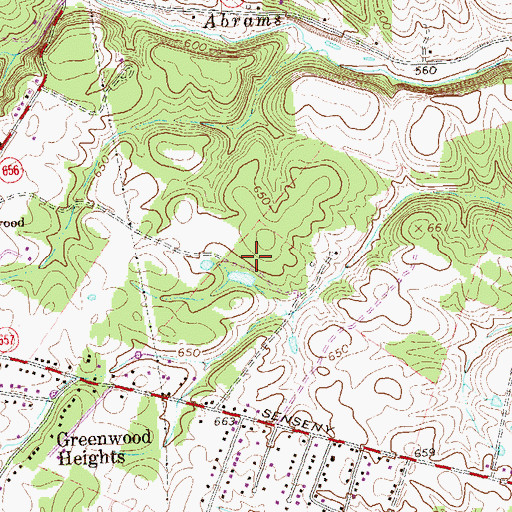 Topographic Map of Red Bud District, VA