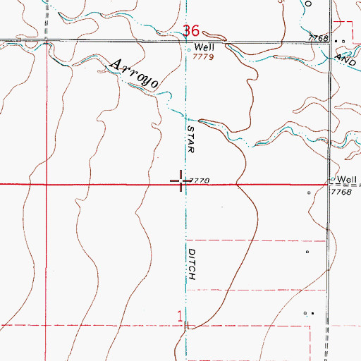 Topographic Map of Starr Ditch, CO