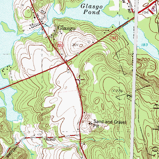 Topographic Map of Glasgo School (historical), CT