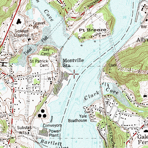 Topographic Map of Horton Point, CT