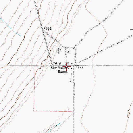 Topographic Map of Sky Valley Ranch, CO