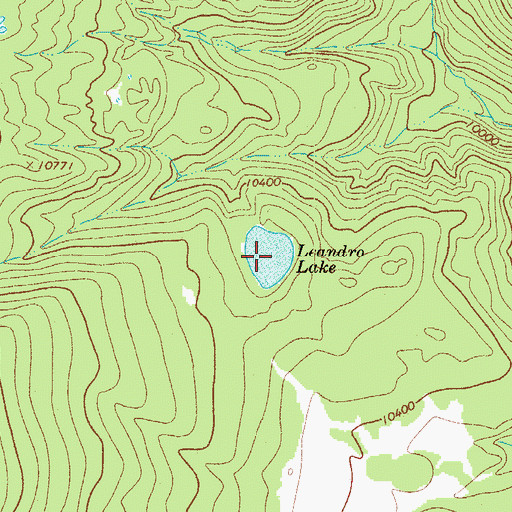 Topographic Map of Leandro Lake, CO