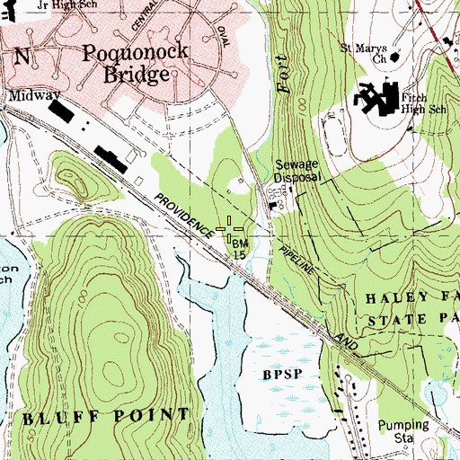 Topographic Map of Ring Drive Park, CT