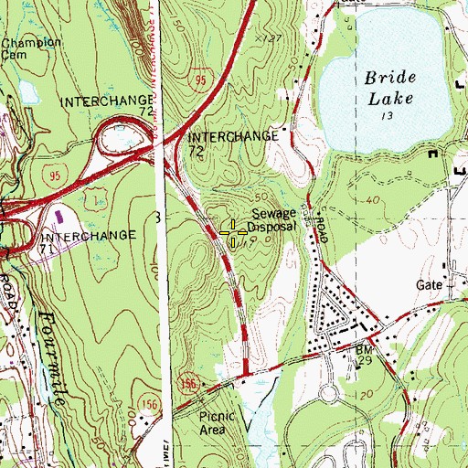 Topographic Map of Rocky Hill Neck, CT