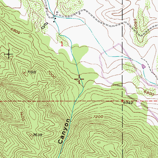 Topographic Map of Metz Canyon, CO