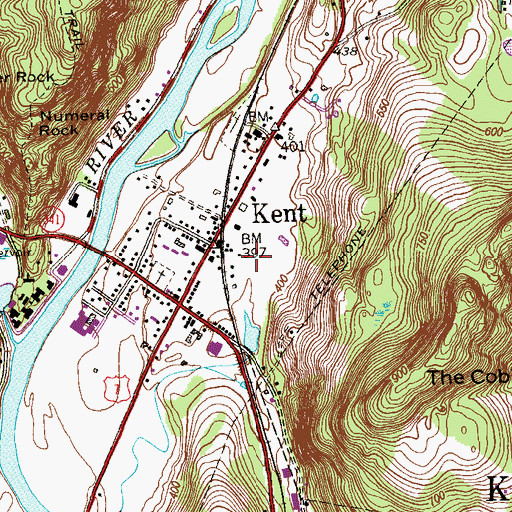 Topographic Map of Kent Community House, CT