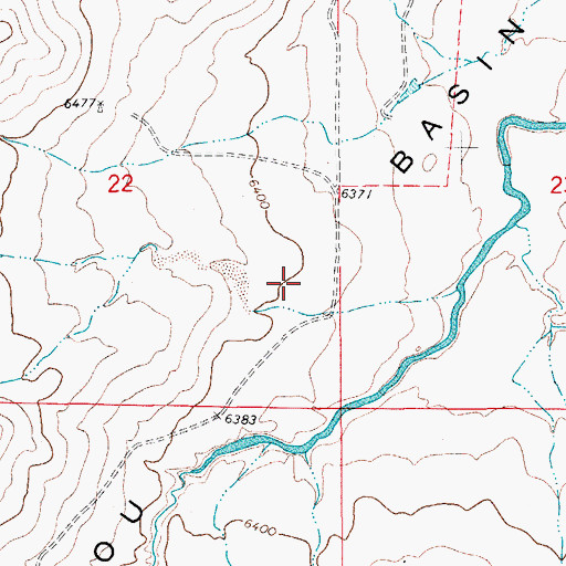 Topographic Map of Bijou Basin, CO