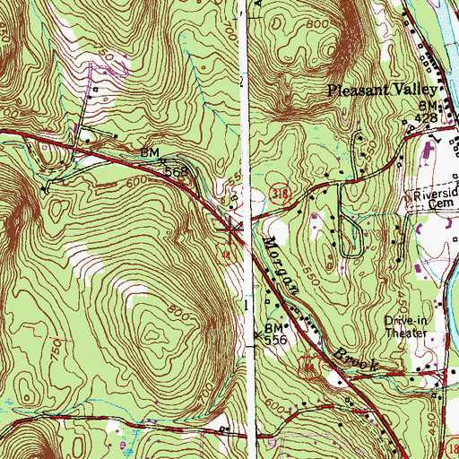 Topographic Map of Rogers Corners (historical), CT