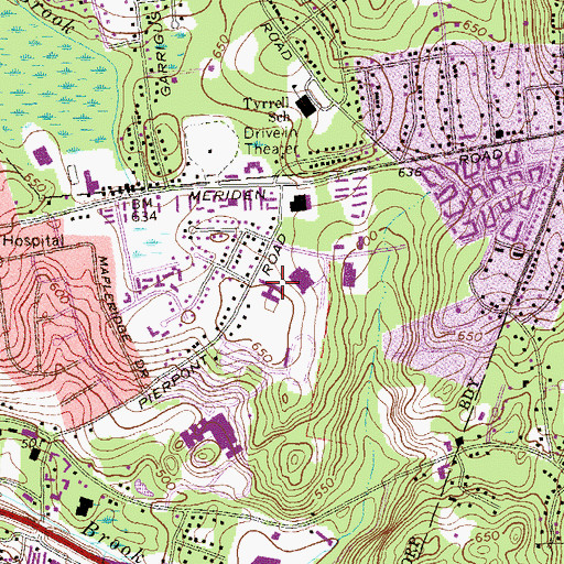 Topographic Map of Mary F Rotella School, CT