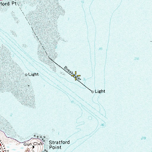 Topographic Map of Outer Breakwater, CT