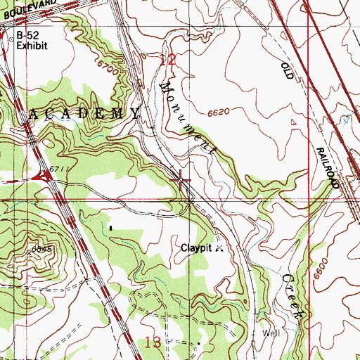 Topographic Map of Academy, CO